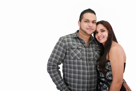 Hispanic couple smilingの写真素材