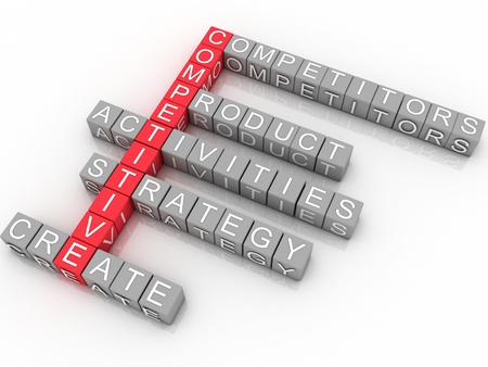 3d illustration of business competitive advantage の写真素材
