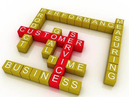 3d Group of customer service related wordsの写真素材