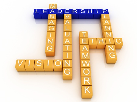 3d Leadership in word cloud の写真素材
