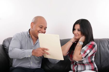 A realtor and a client の写真素材