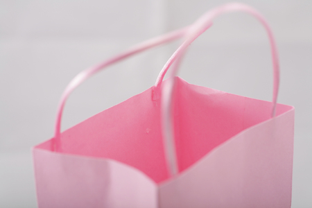 Macro shot of an empty shopping bagの写真素材
