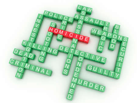 3d imagen, Homicide and crime concept の写真素材