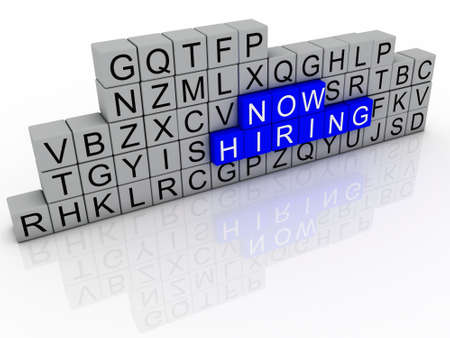 3d imagen Now hiring advertisement の写真素材