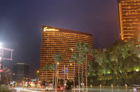 LAS VEGAS - JAN 29: The Encore Hotel and casino on January, 29, 2014 in Las Vegas. Encore is considered to be one of the finest hotels in the world.のeditorial素材
