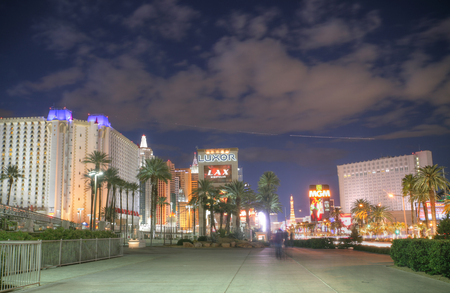 LAS VEGAS - FEB 3.   Vegas Strip in the sunset on February 3, 2014 in Las Vegas. のeditorial素材