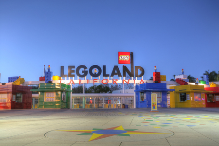 CARLSBAD, CA - FEB 5: Legoland California in sunset, February 5, 2014, is a theme park located in Carlsbad, California, based on the Lego toy brand. The park receive approximately 1.4 million visitors per year. のeditorial素材