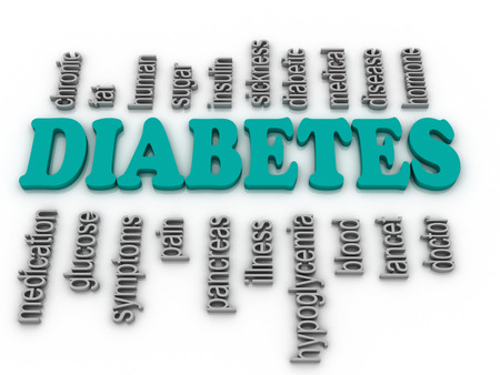 3d imagen Word cloud - diabetes の写真素材
