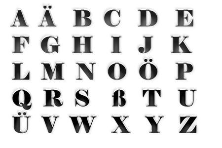 Germany alphabet set の写真素材