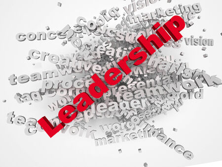 Leadership word cloud illustration. Word collage concept.の写真素材