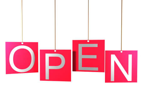3D open signの写真素材