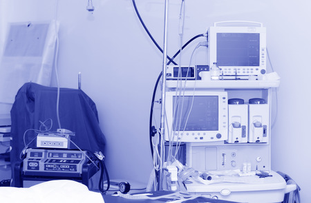 Electrocardiogram in operation roomの写真素材