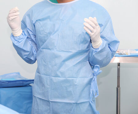 surgeon in uniform on operation roomの写真素材