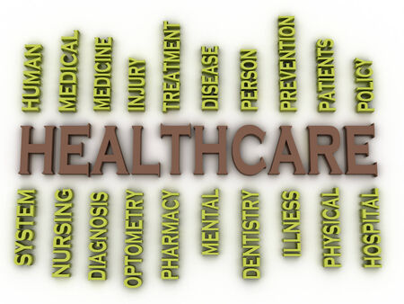 3d image Healthcare issues concept word cloud backgroundの写真素材