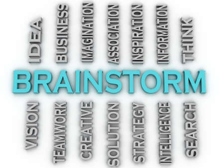 3d image Brainstorm issues concept word cloud backgroundの写真素材