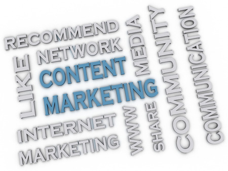 3d image Content marketing issues concept word cloud backgroundの写真素材