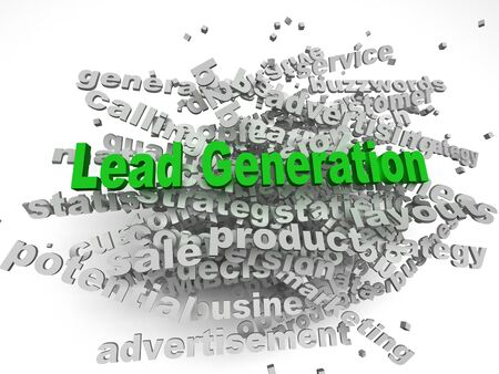 3d image Lead Generation  issues concept word cloud backgroundの写真素材
