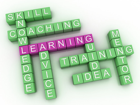 3d image Learning issues concept word cloud backgroundの写真素材