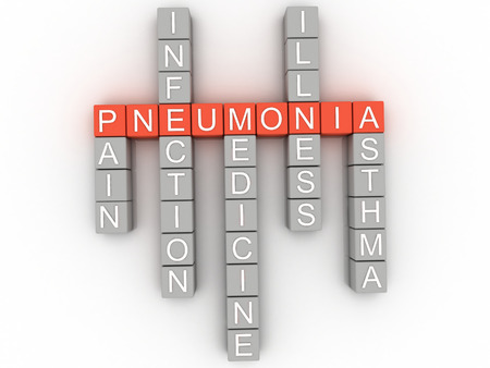 3d image Pneumonia issues concept word cloud backgroundの写真素材