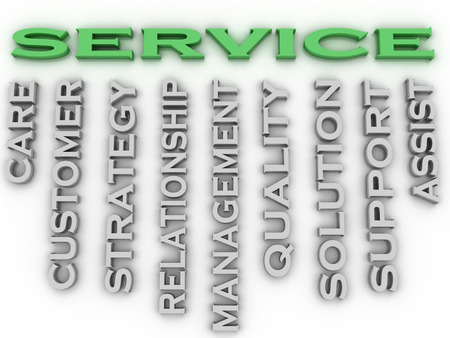 3d image Service issues concept word cloud backgroundの写真素材