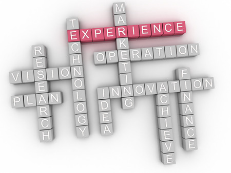 3d image Experience  issues concept word cloud backgroundの写真素材