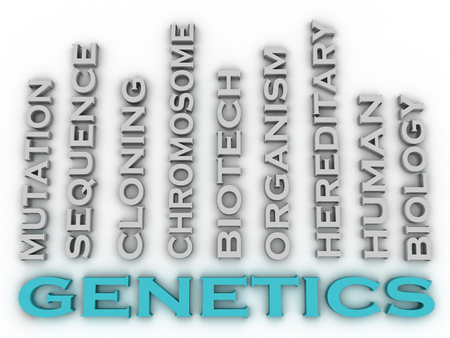3d image Genetics  issues concept word cloud backgroundの写真素材