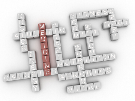 3d image Medicine  issues concept word cloud backgroundの写真素材