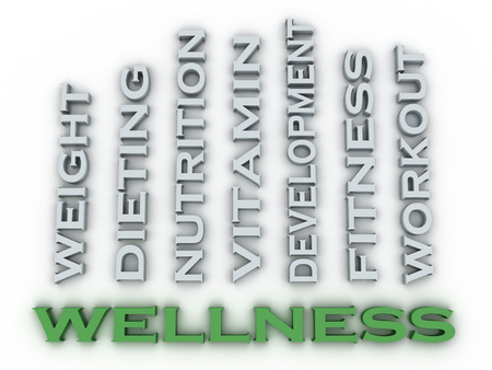 3d image Wellness  issues concept word cloud backgroundの写真素材