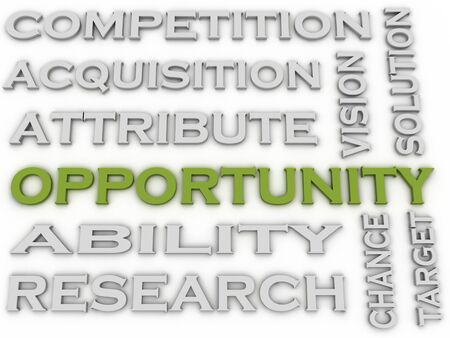 3d image Opportunity issues concept word cloud backgroundの写真素材