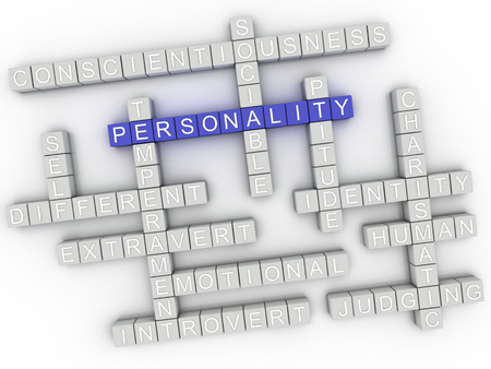 3d image Personality issues concept word cloud backgroundの写真素材