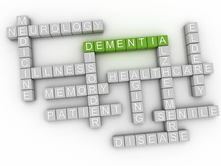 3d image Dementia issues concept word cloud backgroundの写真素材