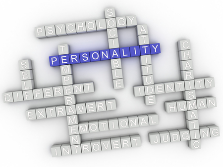 3d image Personality issues concept word cloud backgroundの写真素材