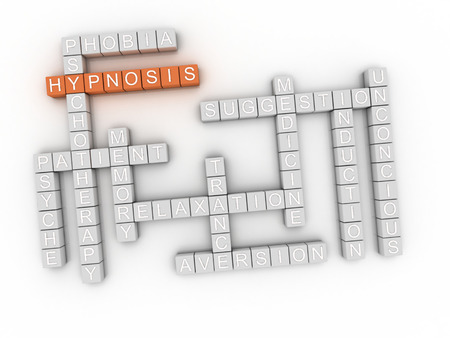3d image Hypnosis issues concept word cloud backgroundの写真素材