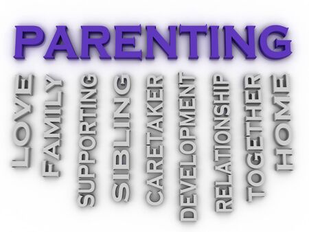 3d image Parenting issues concept word cloud backgroundの写真素材