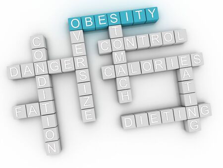 3d image Obesity issues concept word cloud backgroundの写真素材