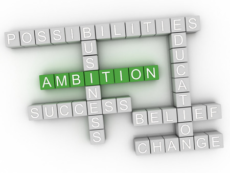 3d image Ambition word cloud conceptの写真素材