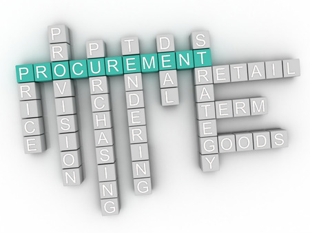 3d image Procurement  word cloud conceptの写真素材