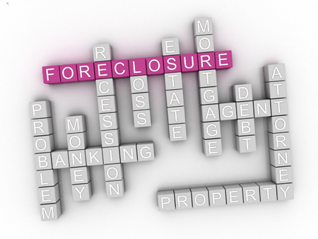 3d Foreclosure Concept word cloudの写真素材