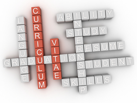 3d Curriculum Vitae Concept word cloudの写真素材