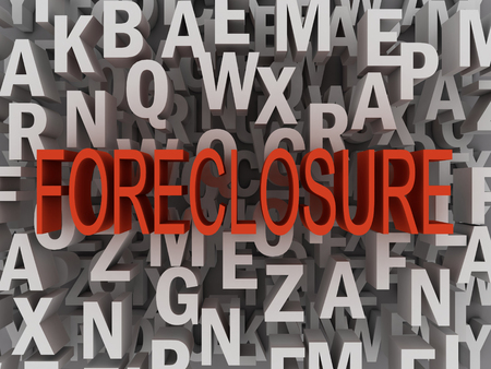 3d Foreclosure Concept word cloudの写真素材