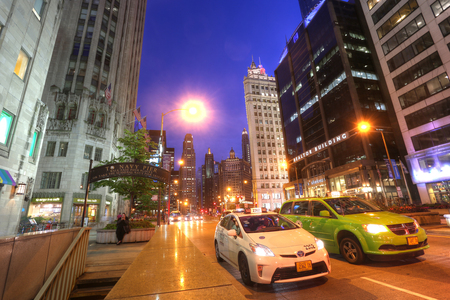 CHICAGO, US, JUL 7:  POV of Chicago City Center in Chicago, US on July 7, 2017.  Chicago - City Center offers a stylish alternative in the historic downtown of the Windy City.のeditorial素材