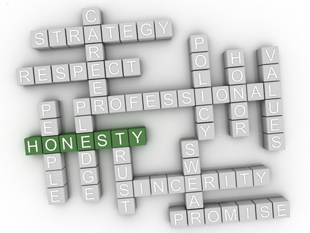 3d Honesty Concept word cloudの写真素材