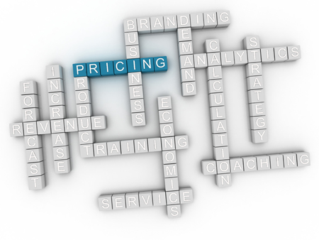 3d image Pricing word cloud conceptの写真素材