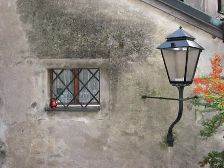 element of the house - window and lampの写真素材