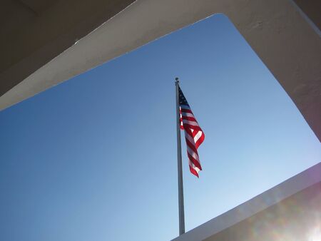 Memorial In Pearl Harbor American Flag