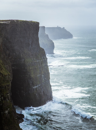 A beautiful landscape of Moher cliffs in spring in Ireland.の写真素材