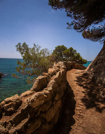 A beautiful coastal landscape of Mediterranean sea in Spainの写真素材