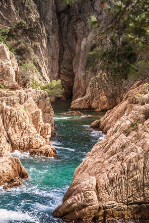 A beautiful coastal landscape of Mediterranean sea in Spainの写真素材