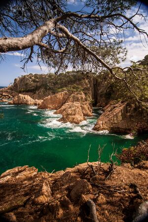 A beautiful coastal landscape of Mediterranean sea in Spainの写真素材