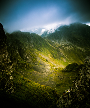 A beautiful mountain landscape in Carpathian mountainsの写真素材